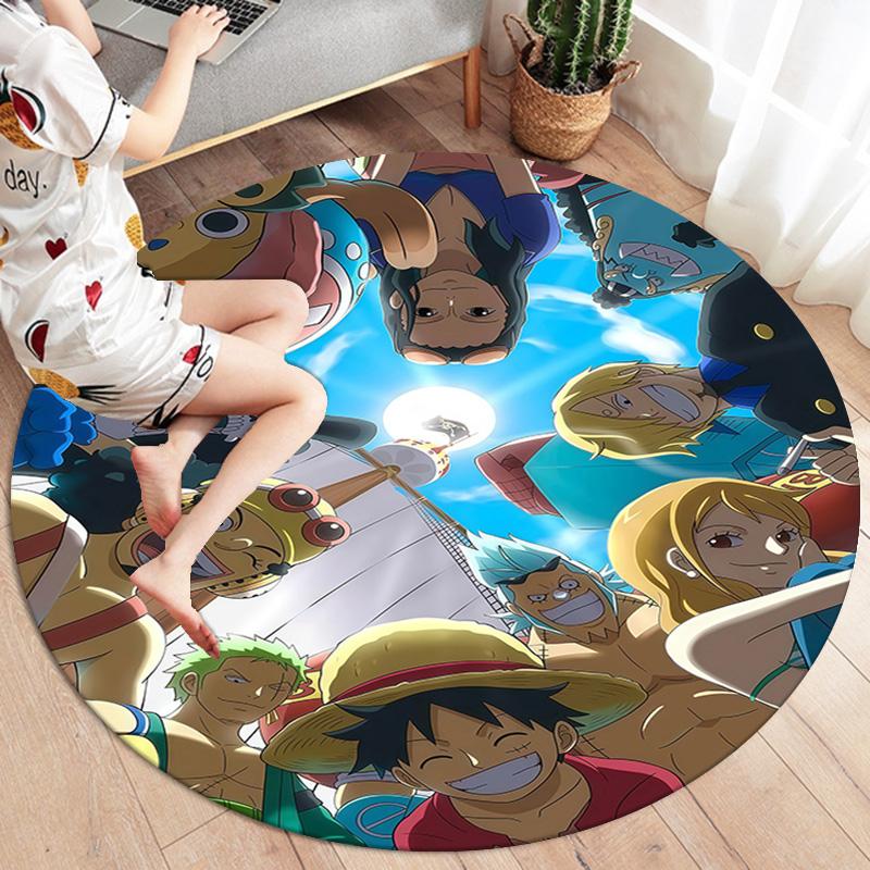One Piece Round Area Rug Carpet Rug For Living Room Bedroom Sofa Playroom Decor Nonslip Floor Mat