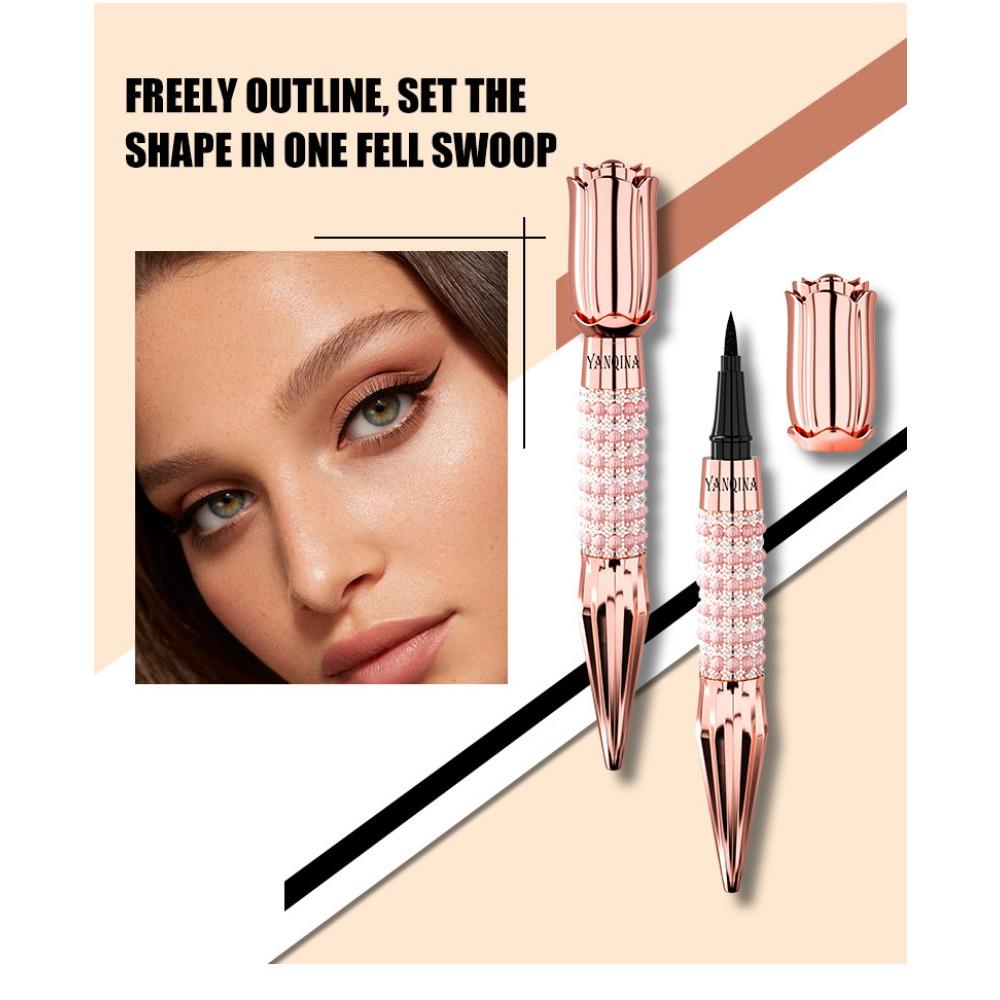 YANQINA Sum Eyeliner, Waterproof Sweat, Anti -sweat, Non -fainted Black Showy Eyeliner Pen