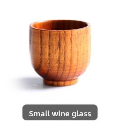 1PC Woodens  Belly Cup Creative Pattern Wooden Solid Wood Handcarved Anti Scald Tea Cups Simple Fragrant