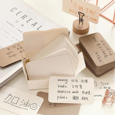 100 PIEZAS Tarjetas de Notas en Blanco Manualidades DIY Cartón Tarjetas de Mensaje para Pequeños Negocios Pequeños Marcapáginas para Vacaciones Cumpleaños