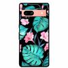 3D Flowers Case For Google Pixel 7a 5G Case Emboss Relief Floral Black Silicone Soft Back Covers For Google Pixel 7a Case Fundas