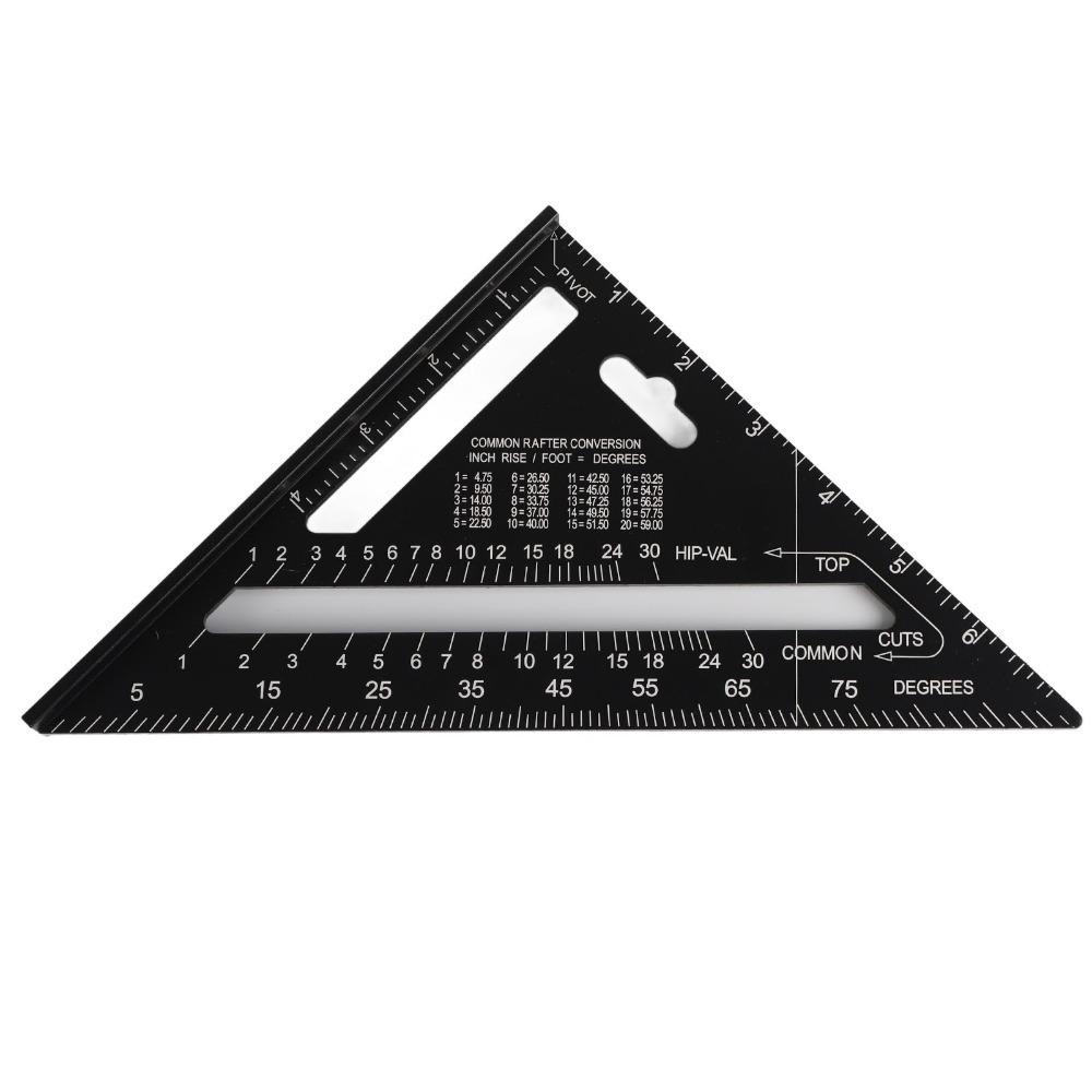 90/45 Degrees Angle Roofing Triangle Angle Protractor 7 Inch Metal Triangle Ruler For Framing