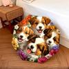 0106 Dog In Flower Bush  Pattern, Automatic Folding Umbrella, Portable and Foldable Design, 8 Ribs, a Christmas or Birthday Gift.