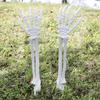 Halloween Realistic Skeleton Hand Ground Stake Light Up Foldable Reusable Halloween Bone Prop Cemetery Skeleton Hand Yard Decoration