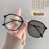 Anti-blue Light-sensitive Color-changing Myopia Glasses Slim-changing Glasses Female Student Glasses Frame 6021