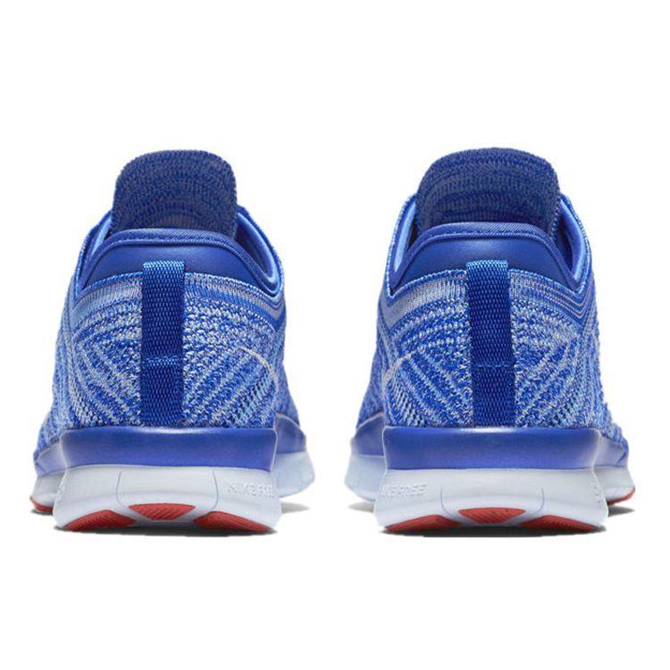 Nike Free Tr Flyknit Round Toe Lace-Up Low-Top Training Shoes Women Sneaker Blue 718785-403