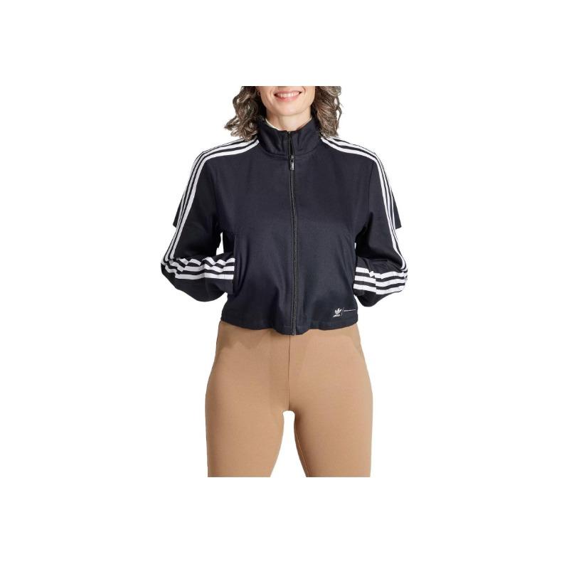 adidas Originals Women's Cropped 3-Stripes Track Jacket Black IM4326