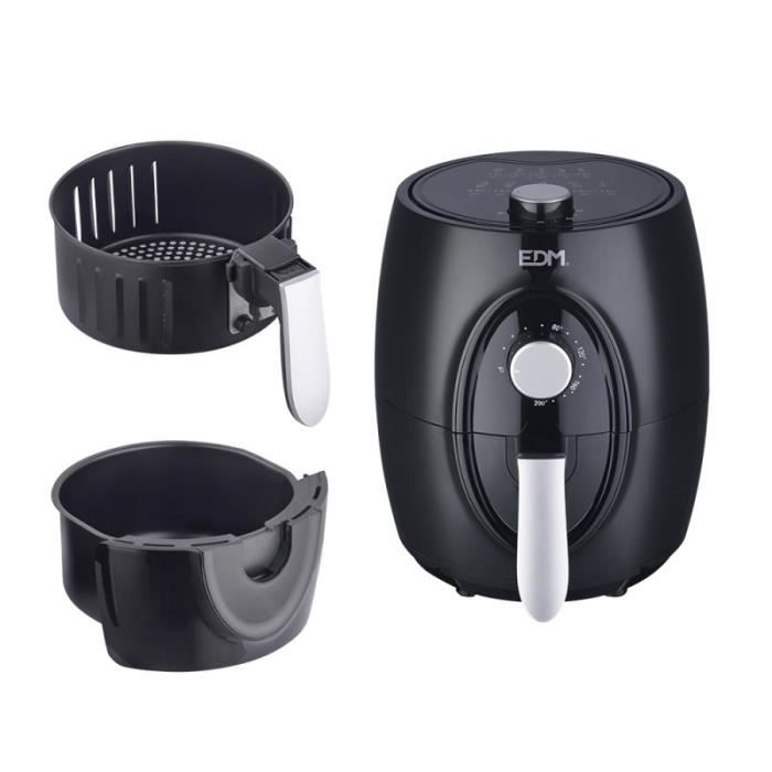 Friteuse à air - EDM - 3,6L - 1400W - Minuterie 60 min - Température 80-200°C