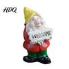 Weather Resistant Resin Figurine Mini Gnomes Figurine Welcome Gnome Garden Statue Small Fade Lawn Decor Dwarf Ornament for Fairy Garden Flower Pot,