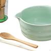 5 Pieces Matcha Whisk Set Bowl with Spout Handmade Tea Ceremony Traditional Gift for
