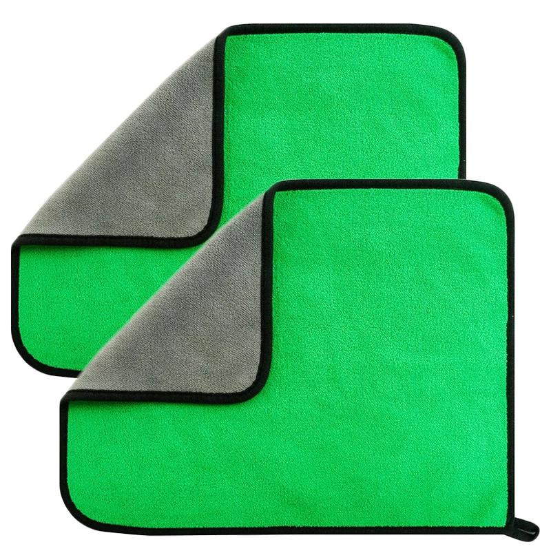 2 buc. Prosop de curățare din microfibră Îngroșați cârpă moale pentru uscare Prosoape pentru spălat auto, cârpe cu două straturi 30cmx30cm 30x40cm 30x60cm