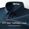 Men's Short-Sleeved Polo Collar Wool Knit Shirt