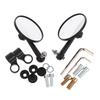 1Pairsmotor Aaccessories Aluminum Alloy Round Bar End Rear Mirrors For Moto Side View Mirrors Motorbike Scooters Rearview Mirror