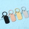 Customizable Laser-Printed Military Tag Keychain - Metal Gift for Festivals