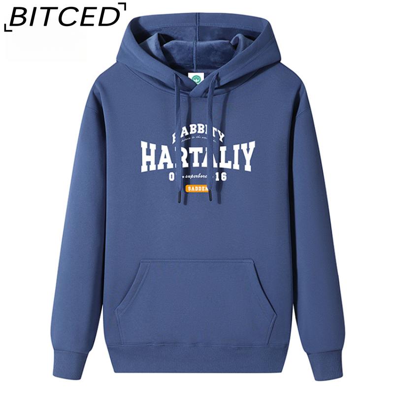 

BITCED Хлопковая мужская свободная футболка с длинным рукавом большого размера с принтом и низом, с длинным рукавом, верх XXXXXL синий