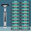 Men's Universal Double-Layer Razor Head: 2-Layer Blade for Beard & Face Shaving