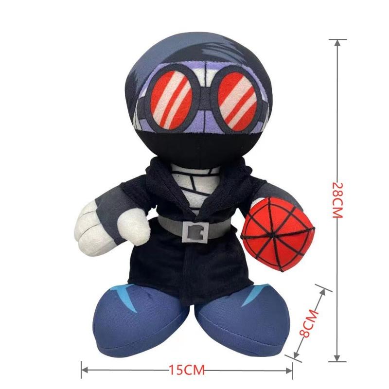 Peluche de Friday Night Funkin Muñeco Relleno de Anime Skid Pump Whitty Figuras Suaves Novio Modelo Espeluznante Niños Niños Fans Regalos