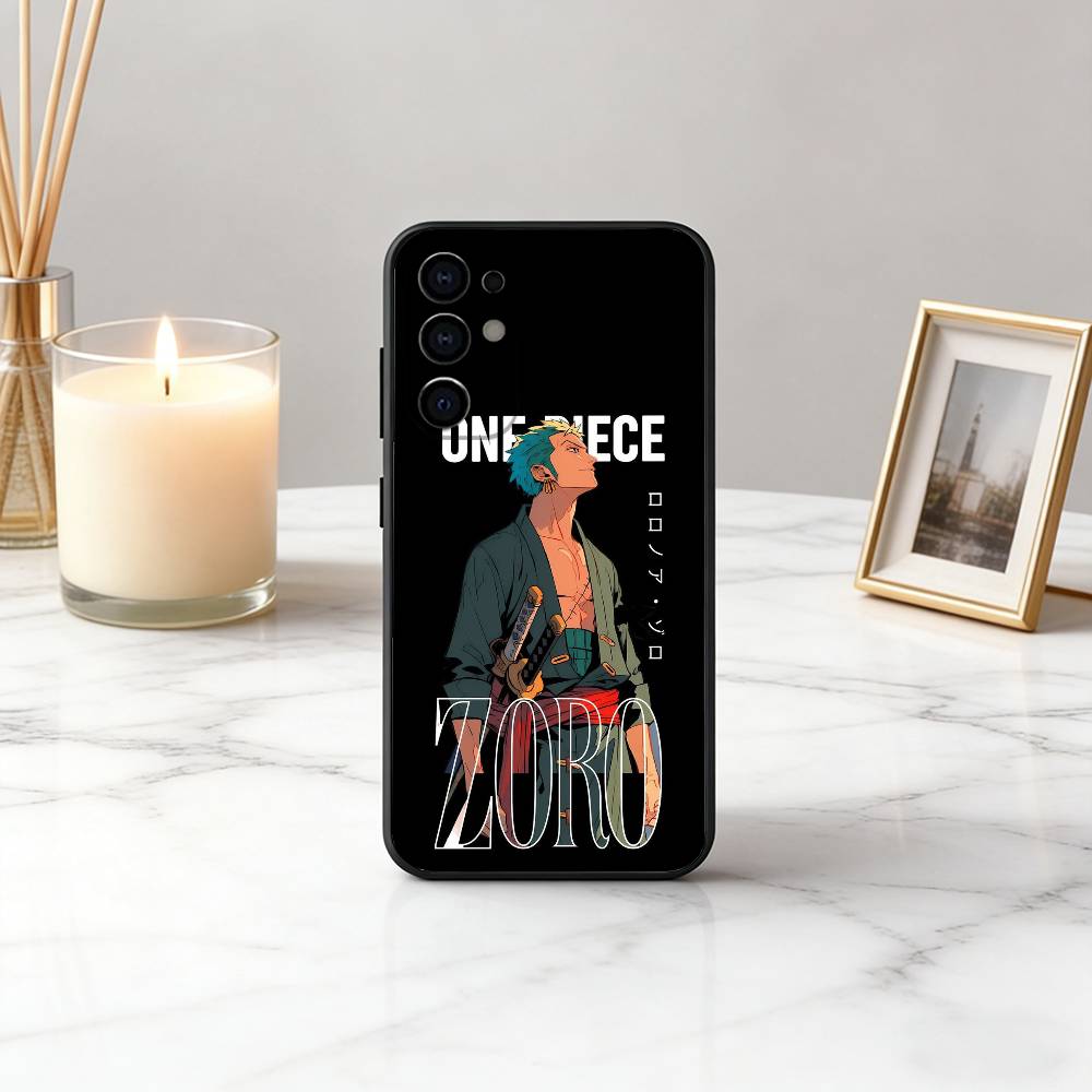 COOL O-one P-Pieces Z-Zoro-ES Phone Case For Samsung S25,S24,S21,S22,S23,S30,Ultra,S20,Plus,Fe,Soft Silicone Black Cover
