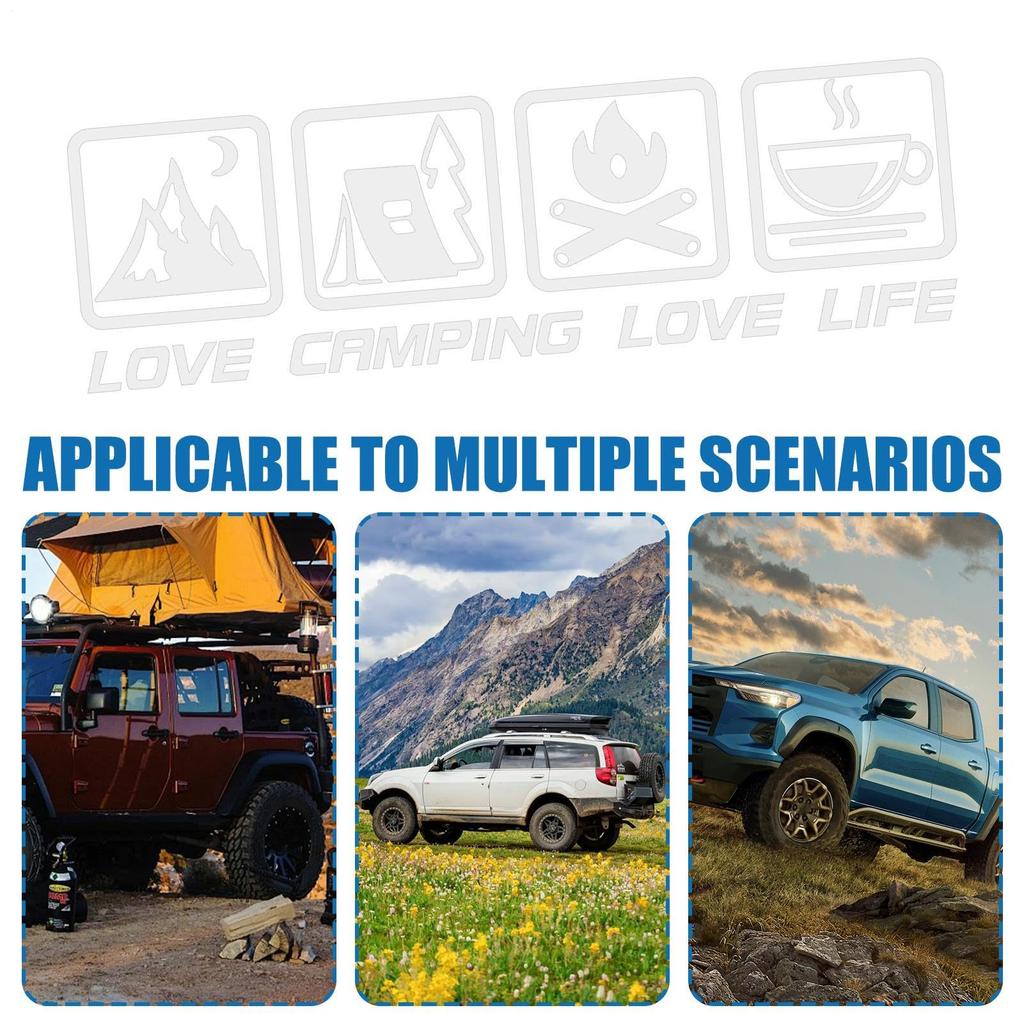 Decorative Car Sticker, Car Decal Decor | Vista Print LOVE CAMPING LOVE LIFE Waterproof