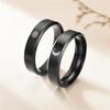 Fashion Jewelry Black White for Men Women Gifts 6MM Moon Sun Ring Valentine's Day Stainless Steel Accessories Couple Rings