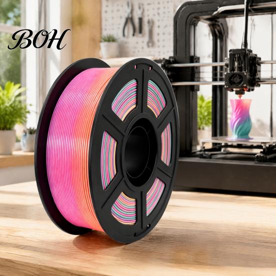 Candy Color PETG Filament Rainbow Gradient for 3D Printer, 1.75mm 1Kg Spool Roll Filament, Multicolor Most Printers