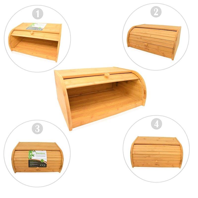 Hot Sale 2025 Kitchen Food Storage Large Roll Top Bread Storage Bin Eco-friendly Kitchenware Bread Food Keeper Bread Storage Box