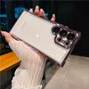 For Samsung Galaxy S25 Ultra Luxury Transparent Plating Frame Phone Case For Samsung S22 S23 S24 Plus A15 A55 Protective Cover