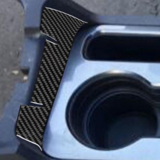 Carbon Fiber Car Center Cup Holder Panel Edge Cover For Dodge Challenger 2008-14