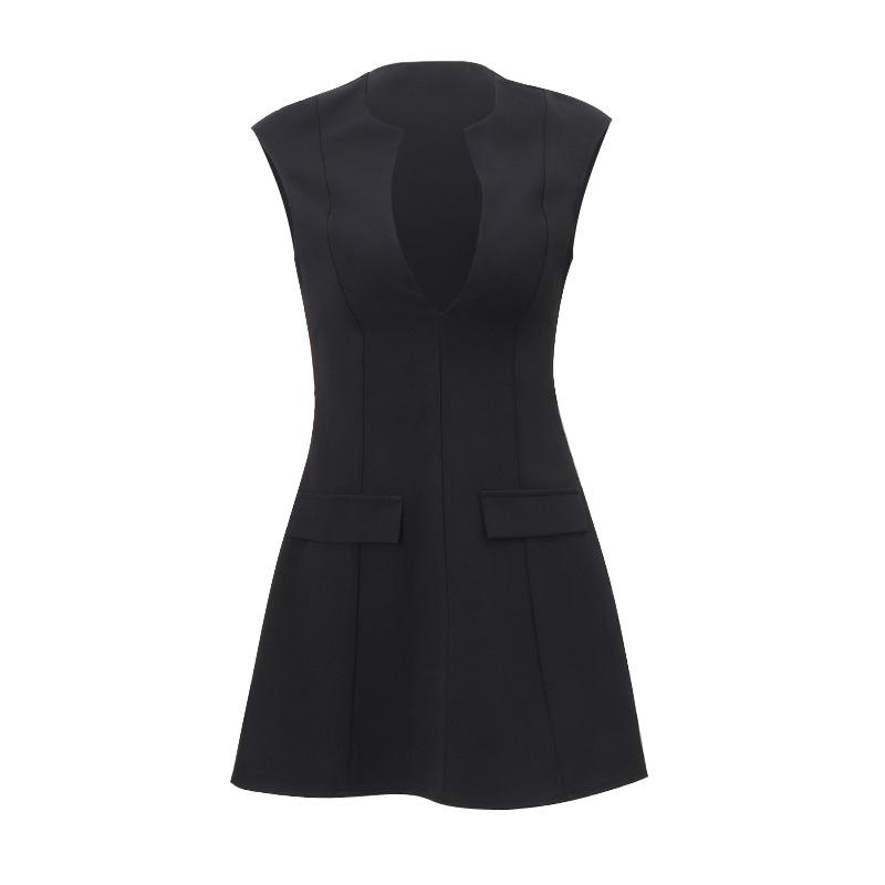 Spring Women's Fashion Sexy Street Shoot Mini Slim-fit Waist Cover Shoulder Dress