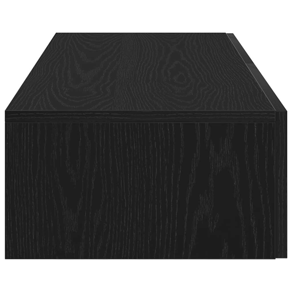Vidaxl Wall Shelf with Drawers, Black, 60X26.5X15 Cm