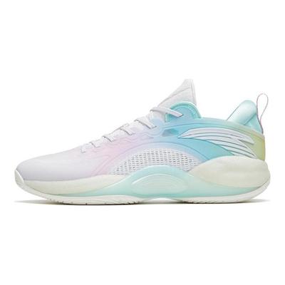 Cement Bubbles 3 Slip Resistant Abrasion Resistant Low Top Basketball Shoes Men's White Pink Blue 112321604-4