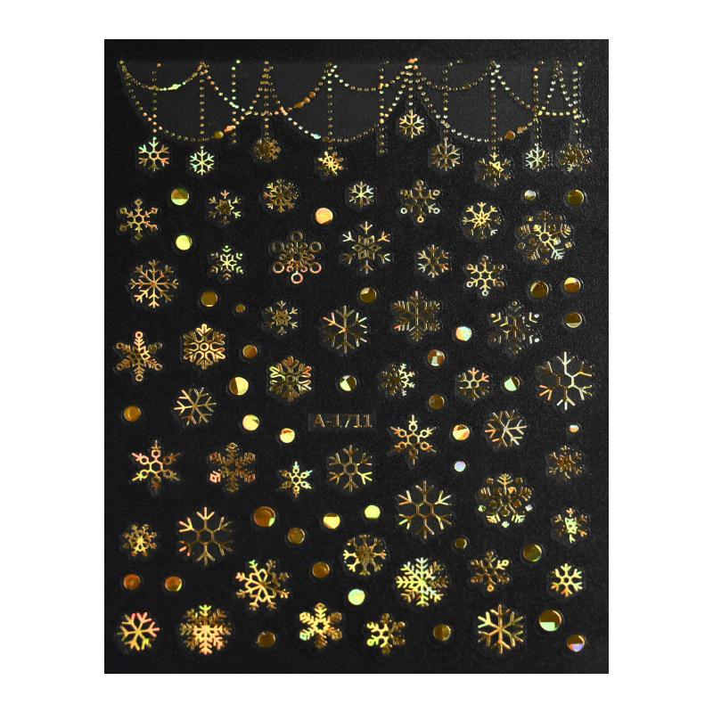 Autocolante de Crăciun 3D Laser Argint Ren & Fulg de Nea