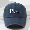 Paris Eiffel Tower Baseball Cap Polyester Vintage Style Adjustable Breathable Casual Outdoor Sun Protection Hat