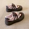 Muffin Platform German Training Shoes Women's 2025 New Autumn Retro Color Matching Versatile Niche Design Casual Board Shoes