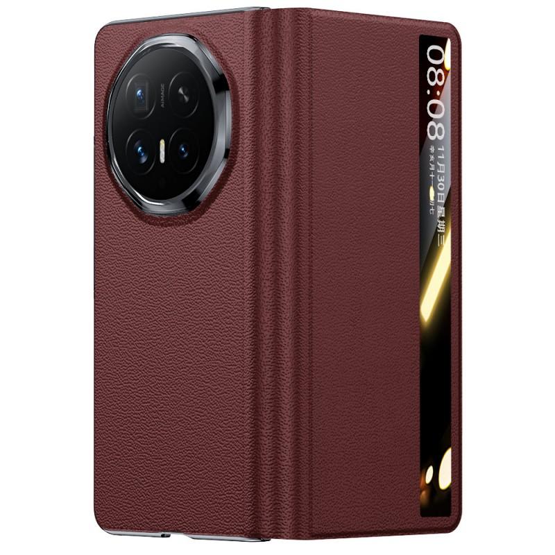 Ultra-Thin Genuine Nappa Leather Case With Vertical Kickstand Honor Magic V6 Shockproof Magnetic Anti-Fingerprint