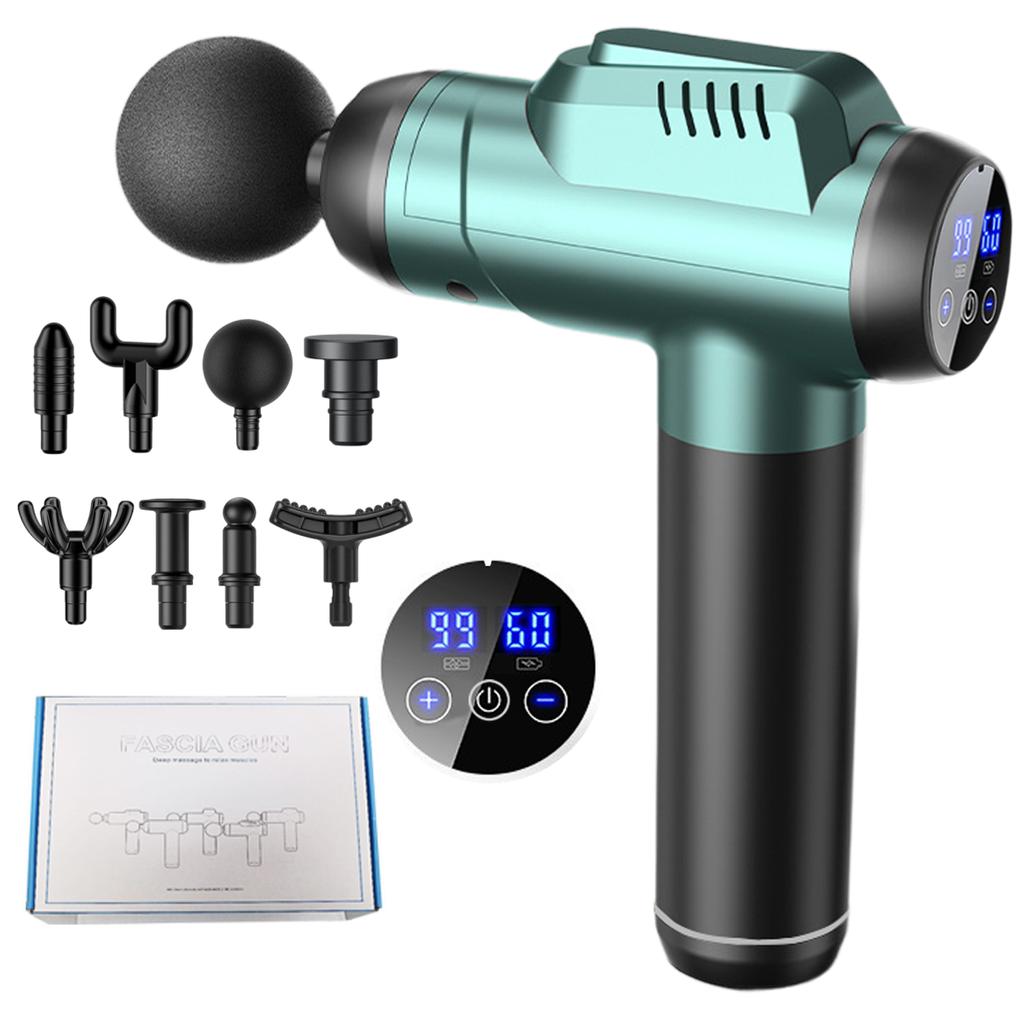 99 Level Muscle Message Gun Fascia Body Massager LED Bildschirm Wiederaufladbare Fascia Gun Mit 8 Massageköpfen Für Fitness Muskelmasse