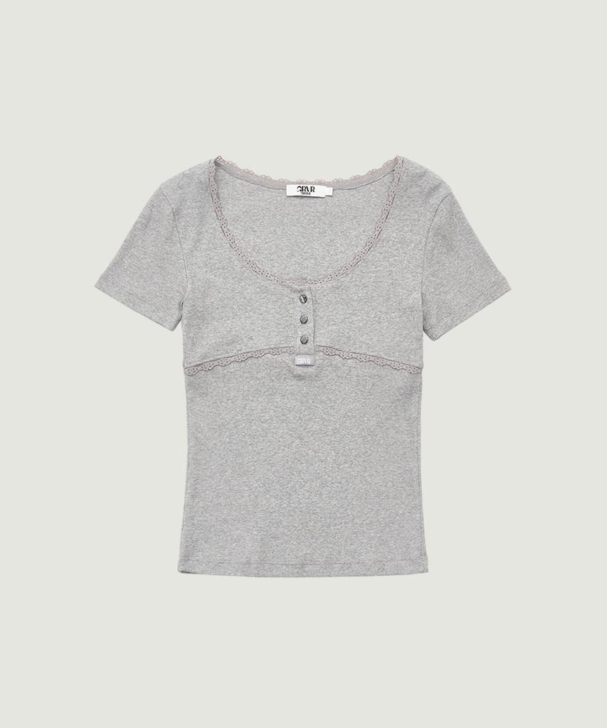 GROVE Rina H/S T-Shirt (Melange Gray)