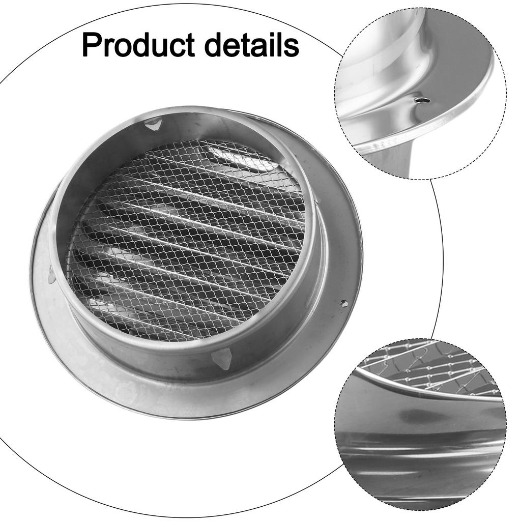For Wall Vents Vent Cap Rainproof For Tumble Dryer Hose Stainless Steel With Pest Screens High Quality Brand New