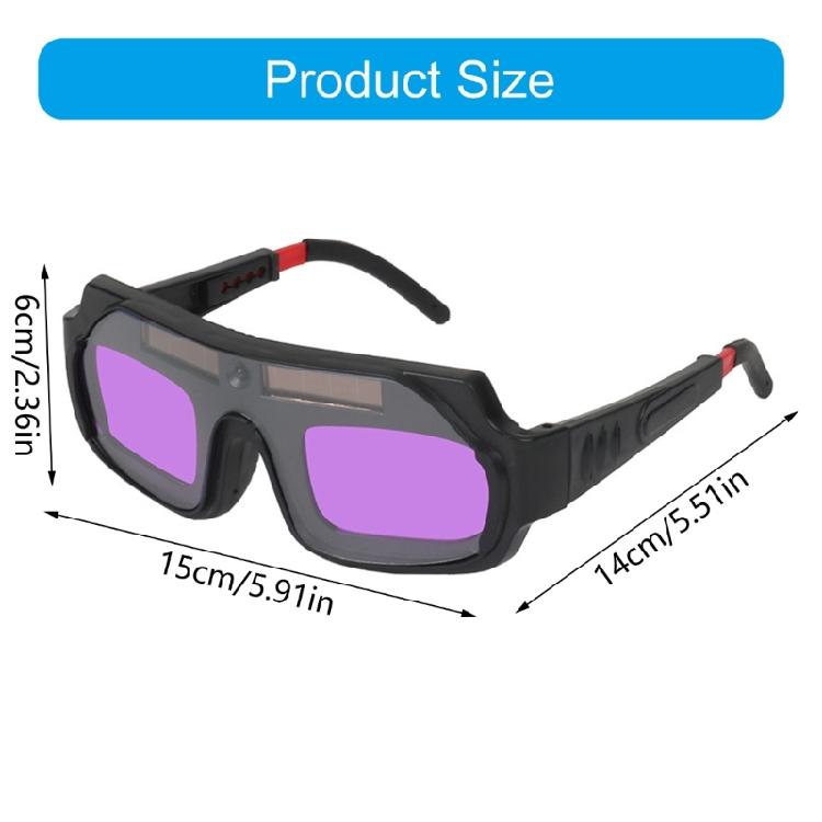 Adjustable Solar Auto Darken Welding Glasses with Comfortable Straps for Eye Protective Auto Darken Welding Goggles