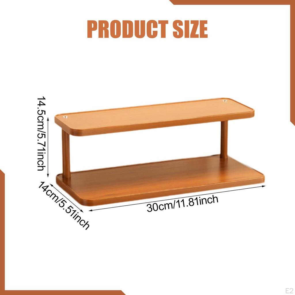 Storage Shelf, 2-tier, for Kitchen Cabinets, Cups And Perfume, Office, Bedroom, Sculptures Toys