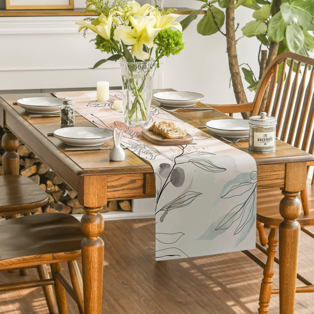 

Акварельные цветы весенняя скатерть художественное украшение скатерть настольная дорожка декор для вечеринки 33x90cm