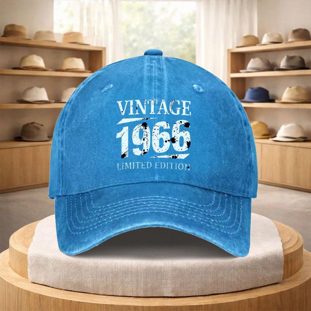 Vintage  Limited Edition Text Pattern Adjustable Baseball Cap for Unisex and Women