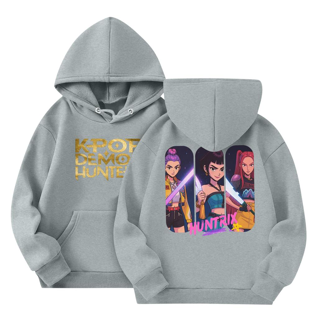 Child Fashion Lightweight Long Sleeve Pullover With Pockets  Print Hoodie