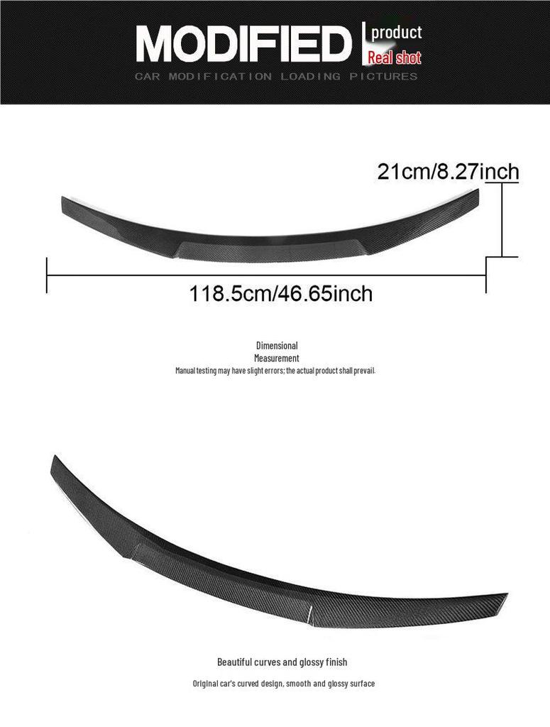 Carbon Fiber Textured Rear Spoiler for 2006-2012 E92/E92M3 Modded Cars.