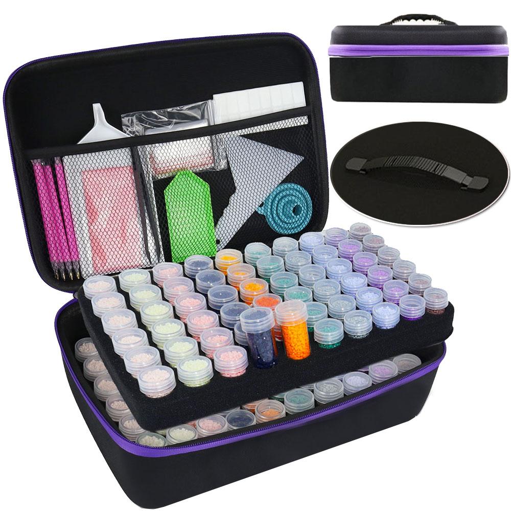 Handbag 120 Slot Diamond Painting Storage Box, Bead Storage Container Suitable for Jewellery, Beads, Rings, Charms, Accessories