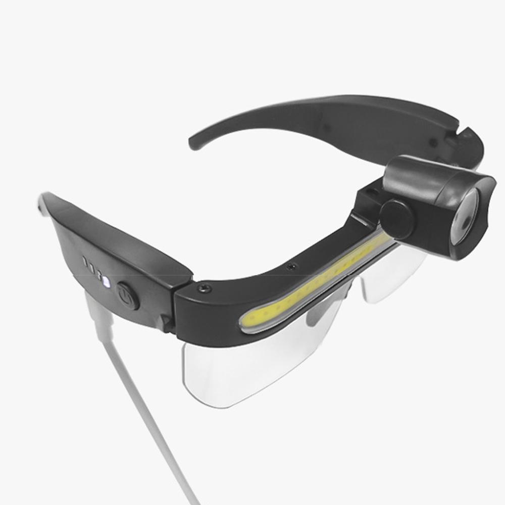 Usb Charging Goggles Multifunctional Full View Large Floodlight Led Headlights Goggles For Night Cycling Activities