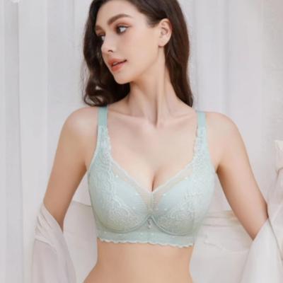 Large Size Anti-sagging Breathable Full Cup Thin Adjustable Underwear Push-up Comfortable Breast Control Bra