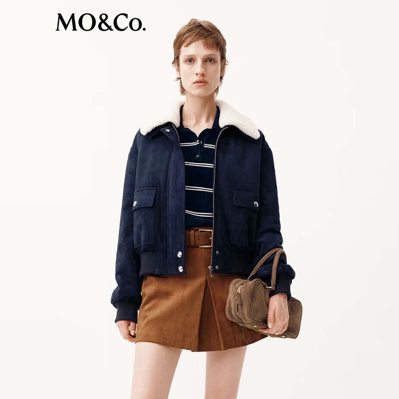 MO&Co. Women's Faux Fur Quilted Harrington Jacket