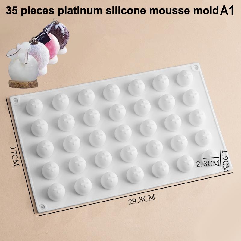 Circle Ball Shape Cake Candy Mold Heart Mousse Mould Cake Chocolate Decoration Silicone Mold Kitchen Dessert Mousse Mold