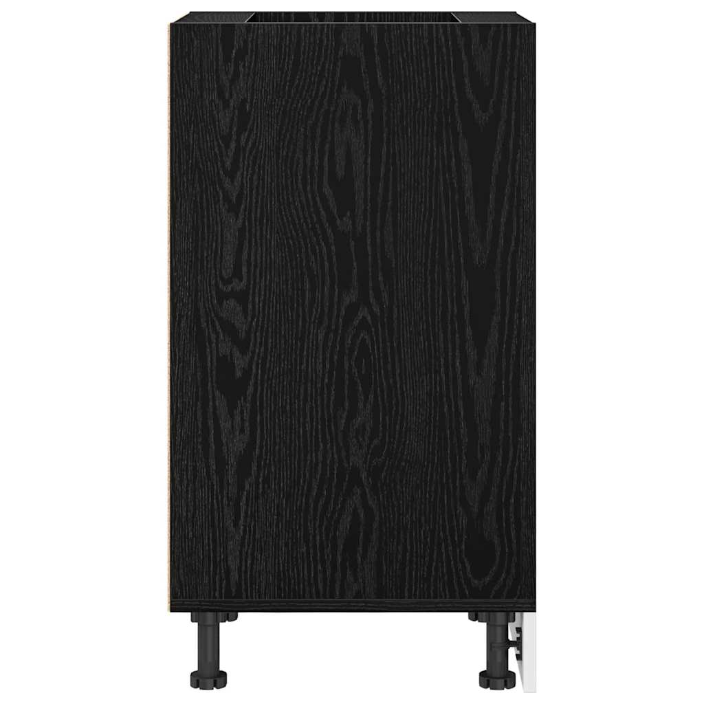 Kitchen Base Cabinet Black Oak Look 40 x 44.5 x 81.5 cm